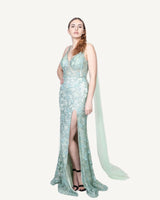 Vestido largo de purputina GP566