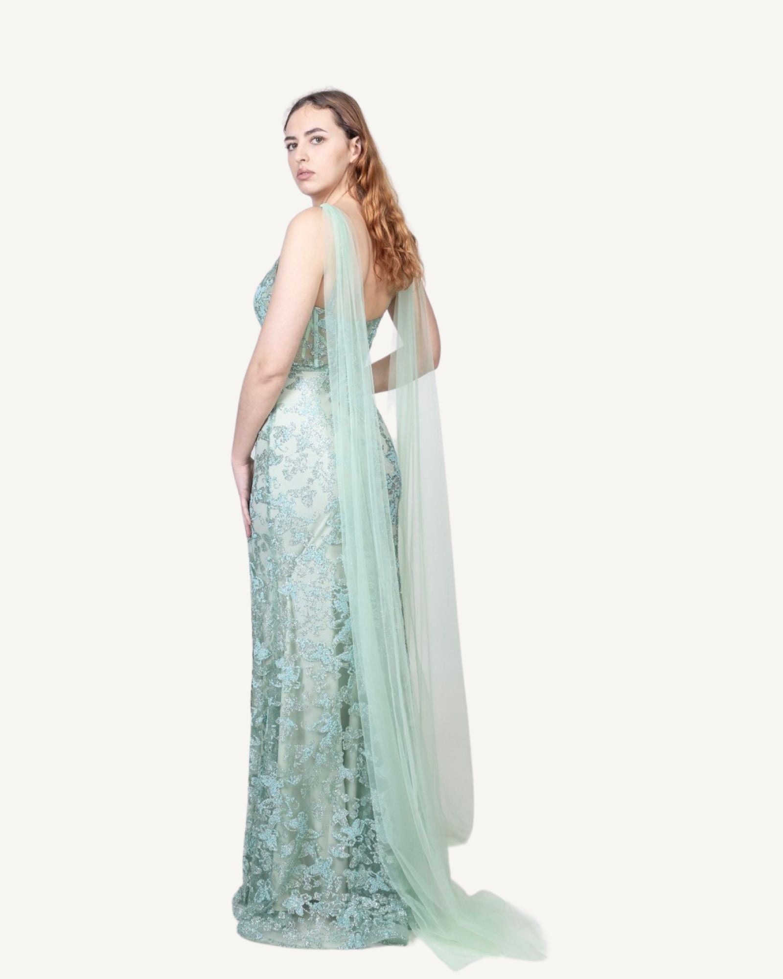 Vestido largo de purputina GP566