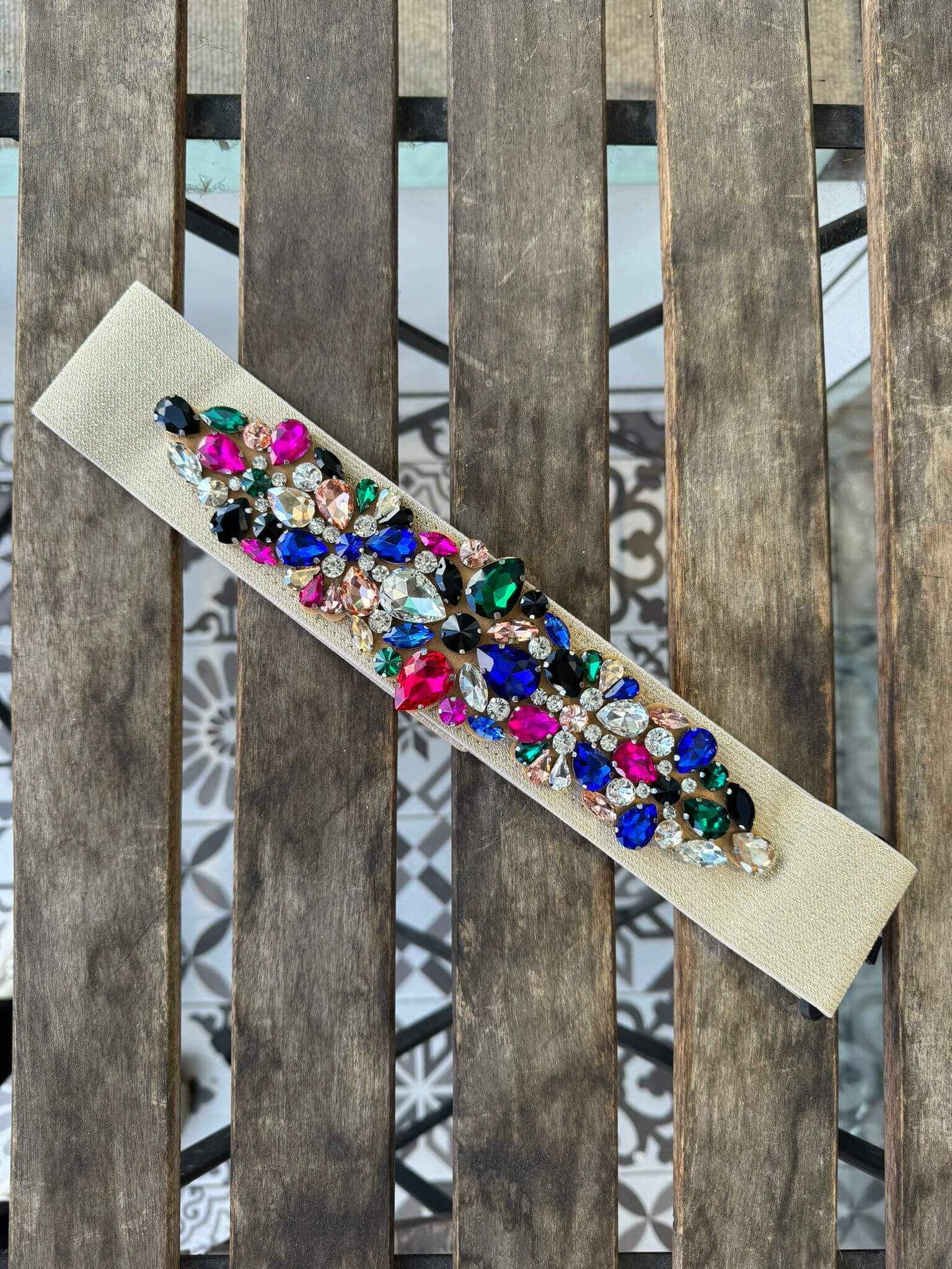 Cinturon de piedras ancho 021