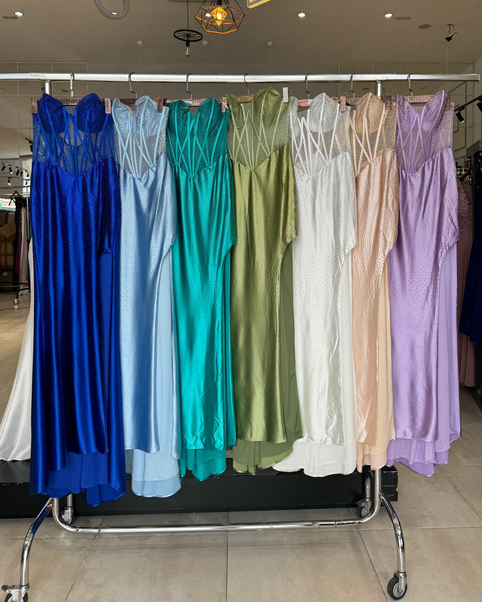 Vestido sirena con pedreria 23062