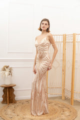 Vestido largo lentejuelas 512107