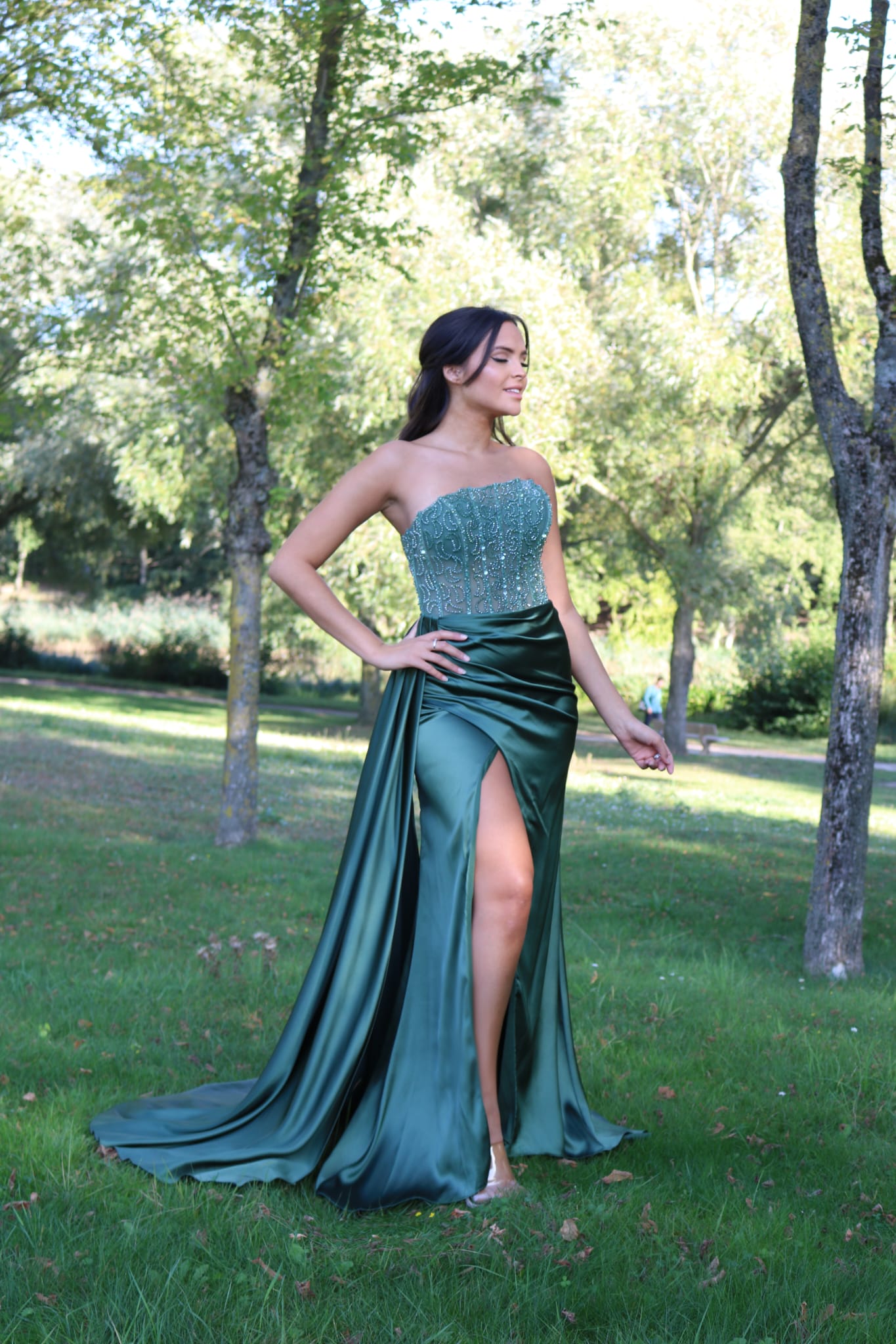 Vestido largo palabra de honor TL-0802
