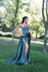 Vestido largo palabra de honor TL-0802