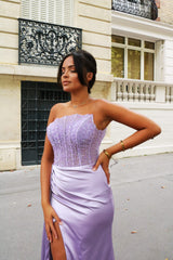 Vestido largo palabra de honor TL-0802