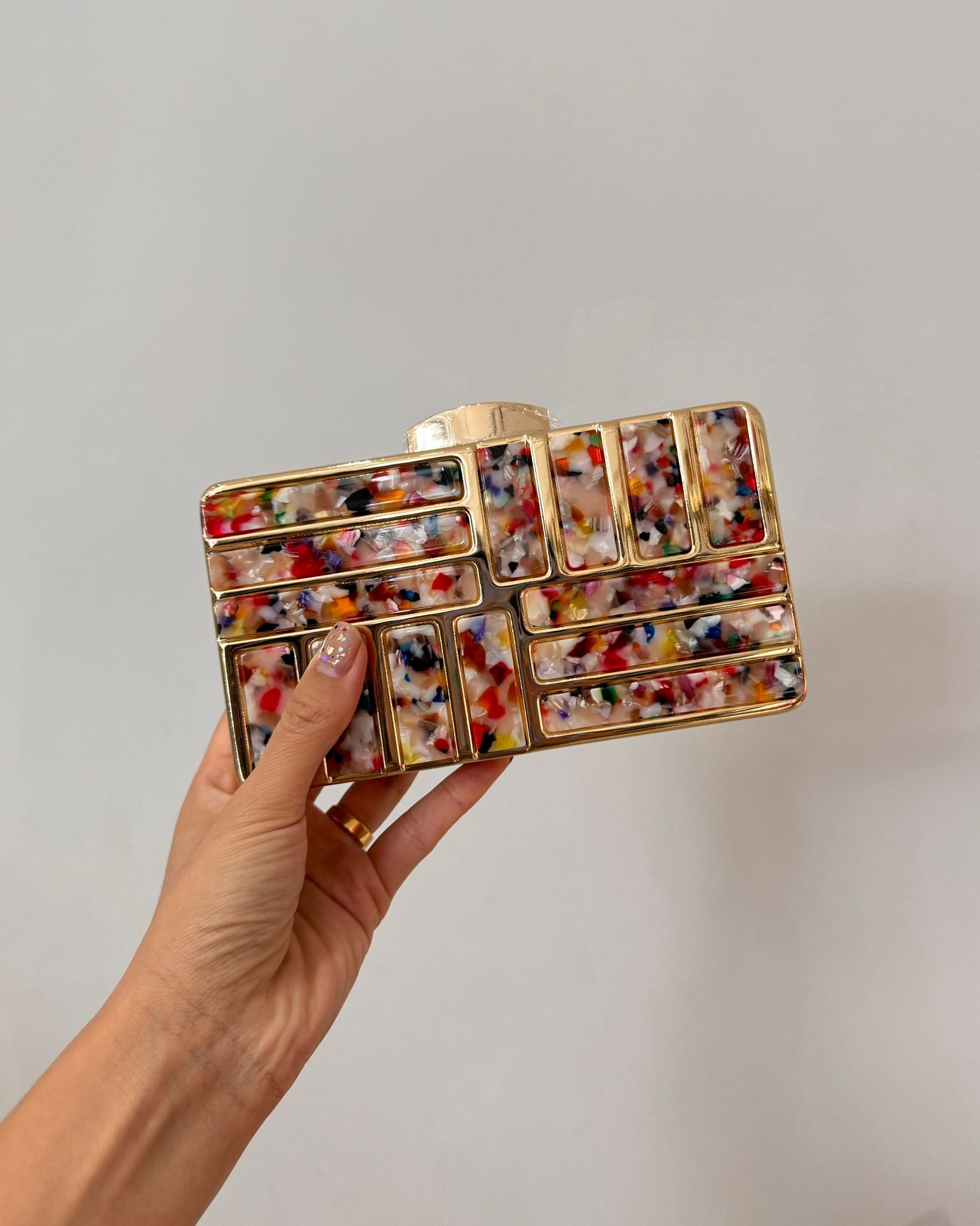 Clutch/bolsos de fiesta nacar ZY6015