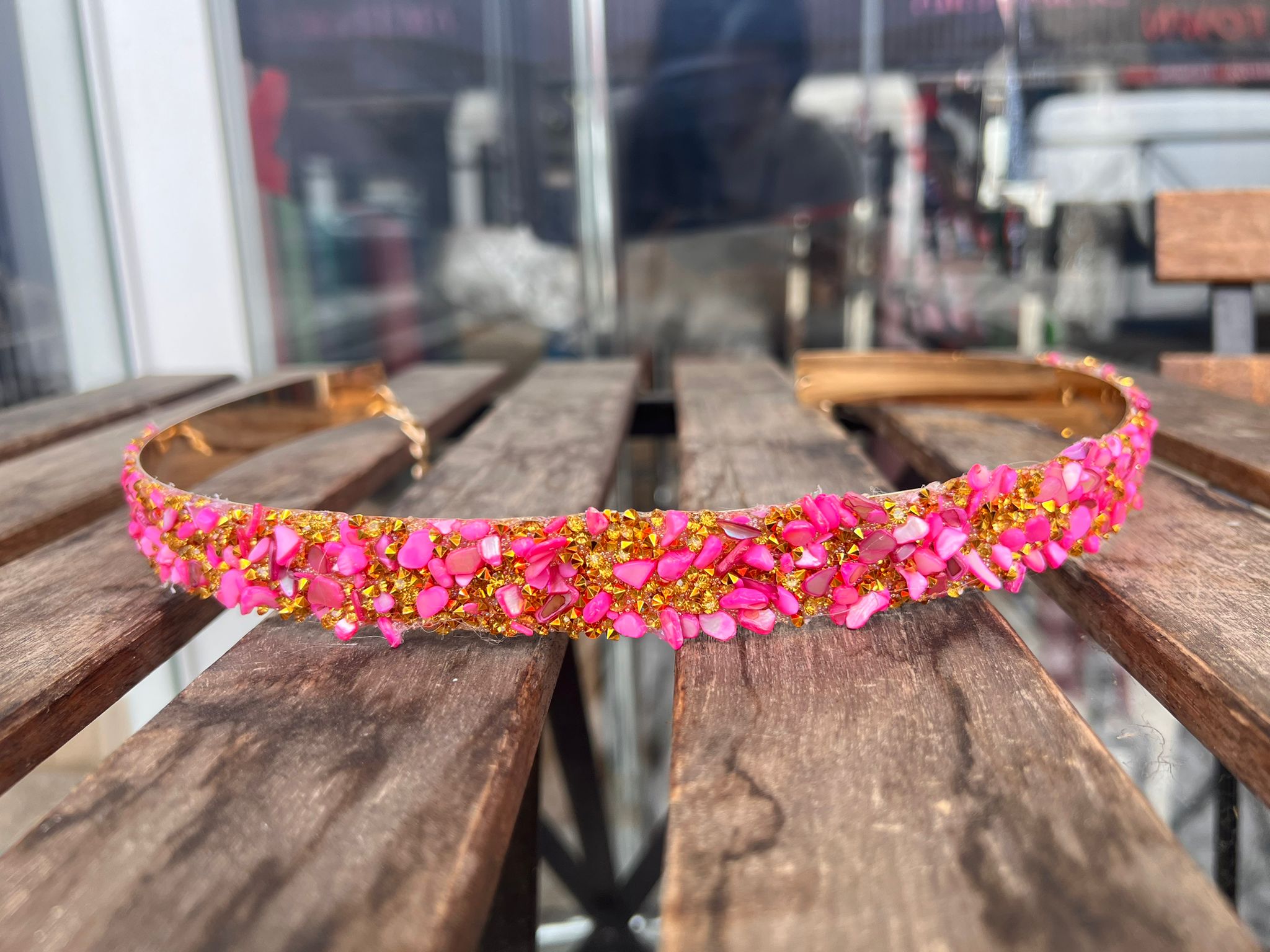 Cinturon rigido con piedras B0009