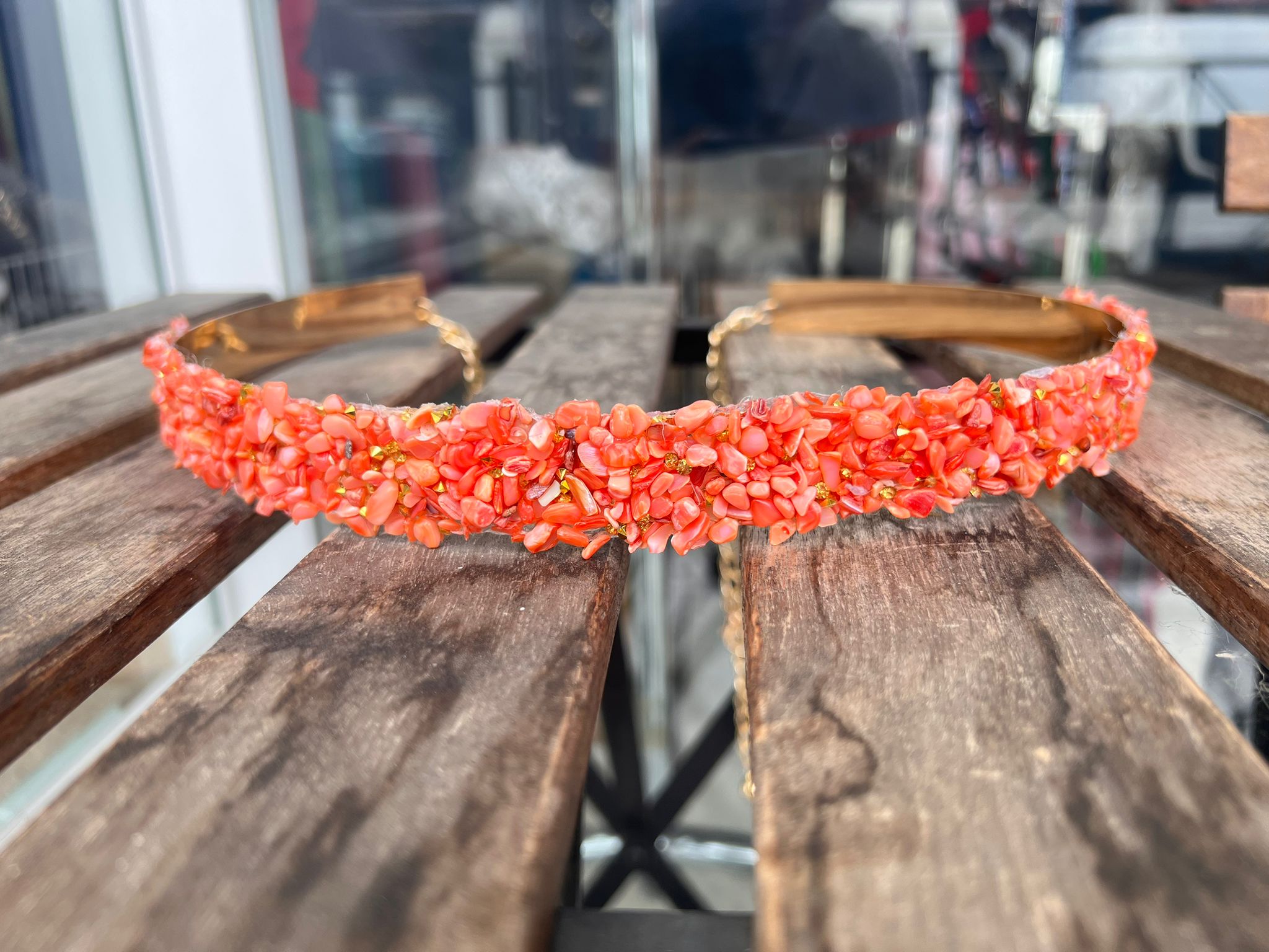 Cinturon rigido con piedras B0009