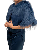 Capa/poncho/bolero de pelo CD-3487