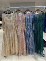 Vestido largo con purpurina HM2274