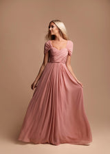 Vestido largo con manga R1269TG