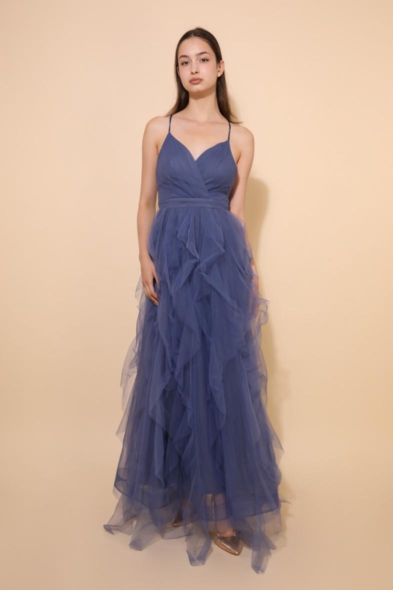 Vestido largo tul R1870