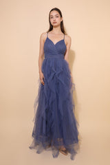 Vestido largo tul R1870