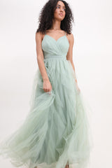 Vestido largo tul R1870