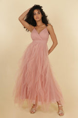 Vestido largo tul R1870