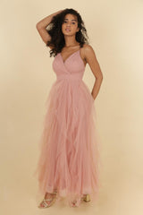 Vestido largo tul R1870