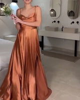 Long satin dress 21288