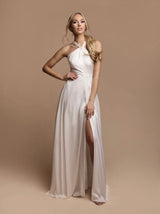 Vestido largo saten R1459