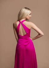Vestido largo saten R1459