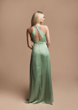 Vestido largo saten R1459