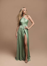 Vestido largo saten R1459