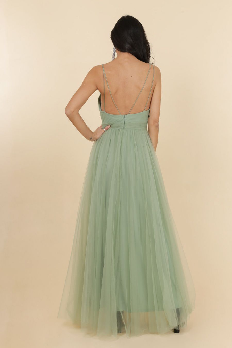 Long tulle dress R1852