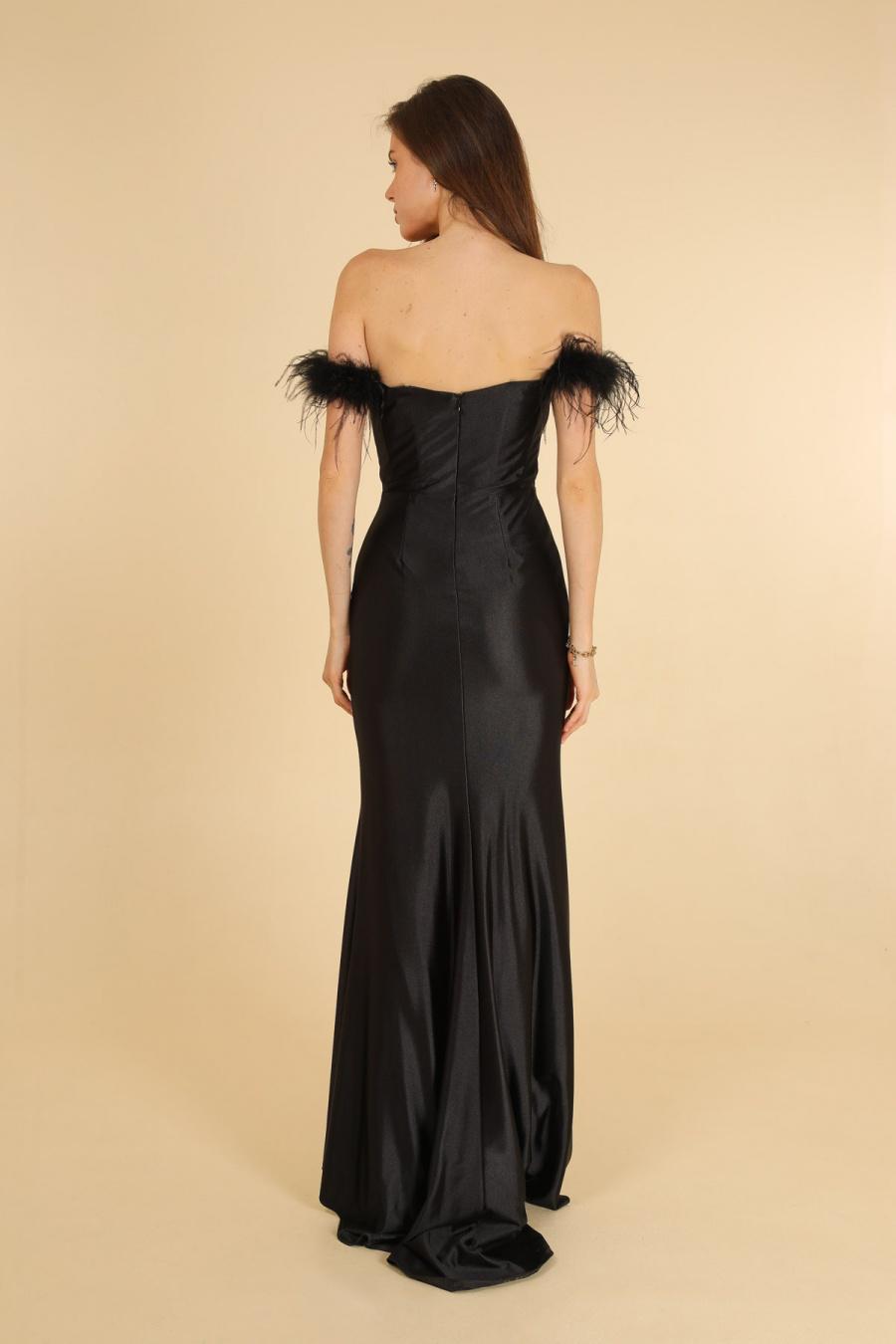 Vestido sirena saten R1879