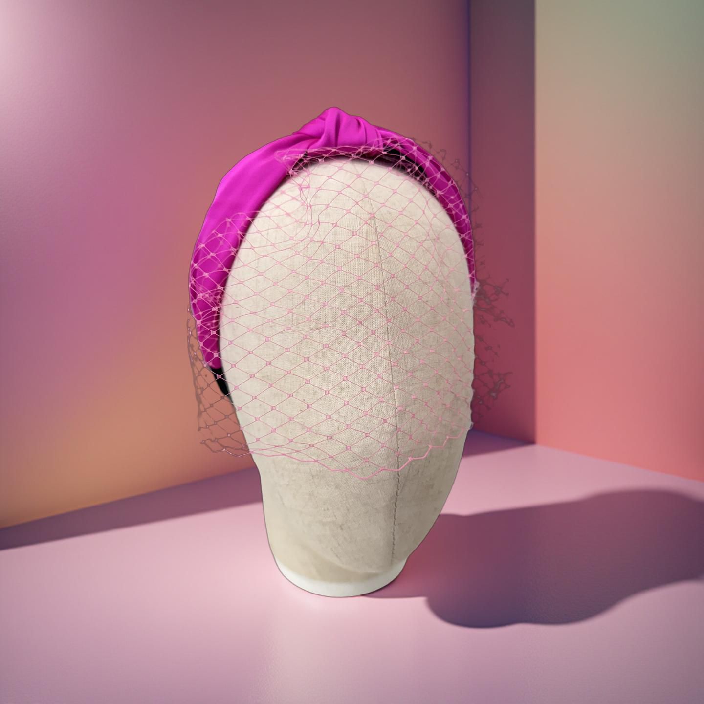 Diadema con rejilla nudo satinado