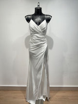 Vestido largo de saten H2133