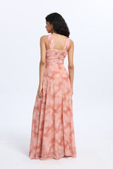 Vestido largo estampado 25130