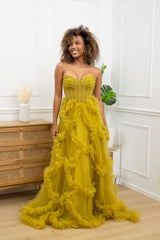 Vestido de tul F8072