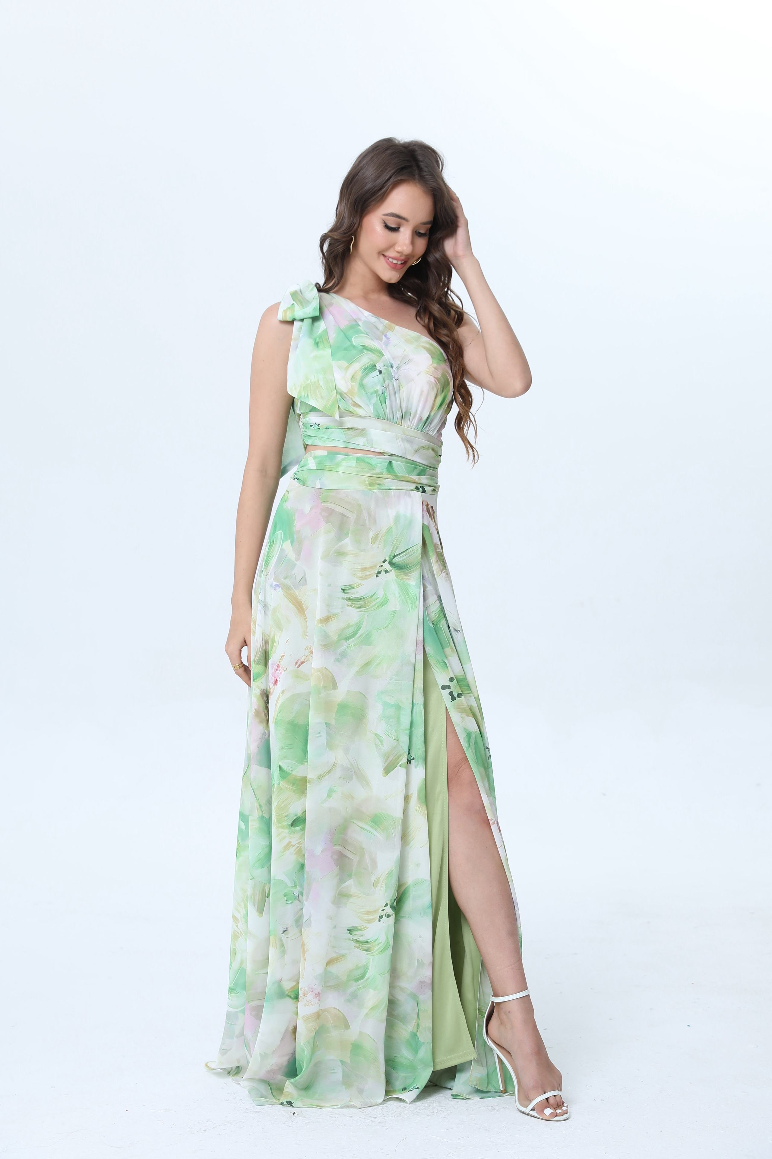 Vestido largo estampado 22393-1