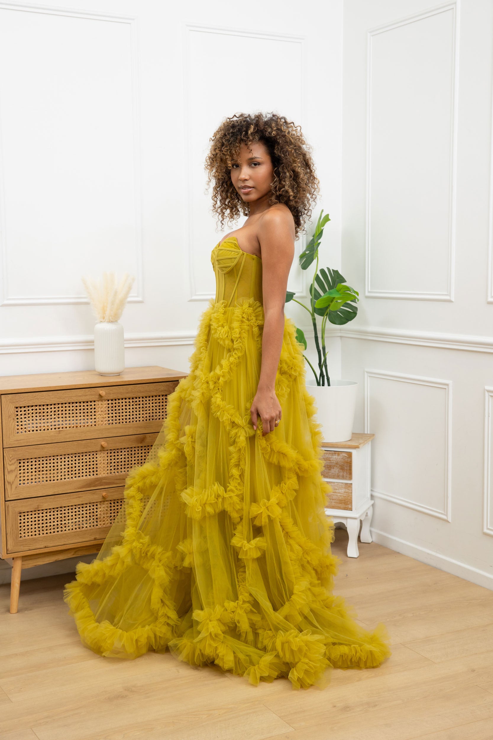 Vestido de tul F8072