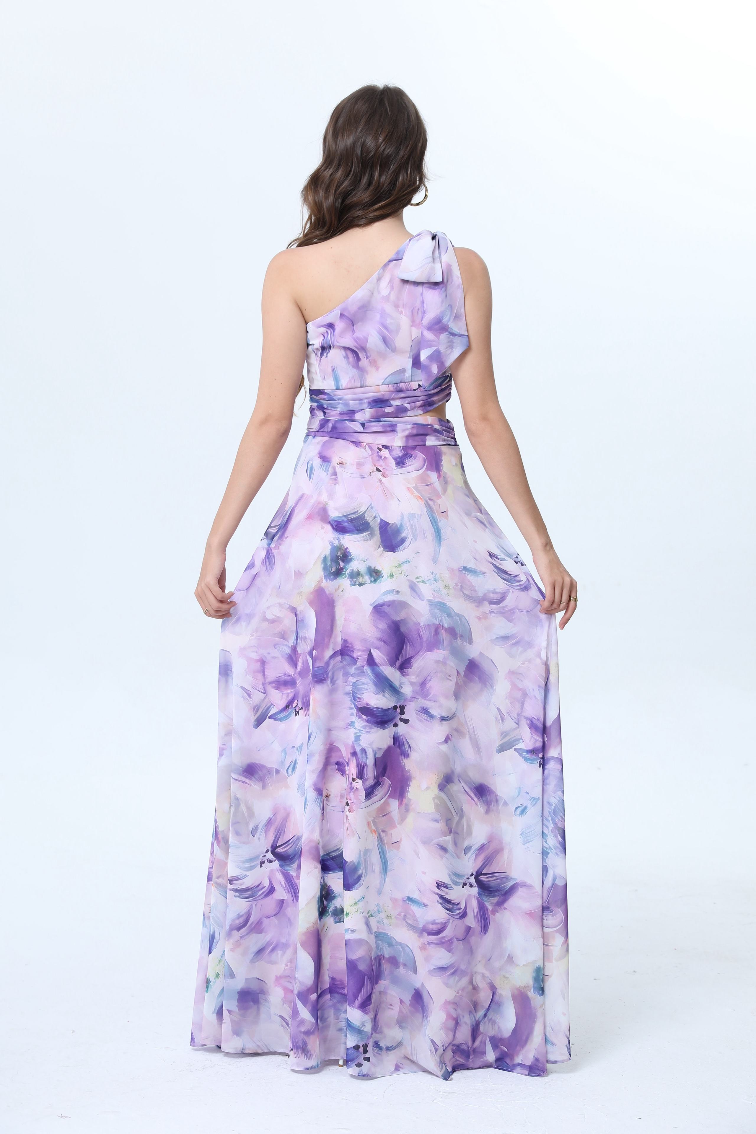 Vestido largo estampado 22393-1