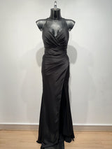 Vestido largo de saten H2133