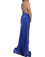 Vestido largo de saten H2133