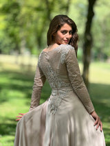 Vestido largo con sobre falda TL-259