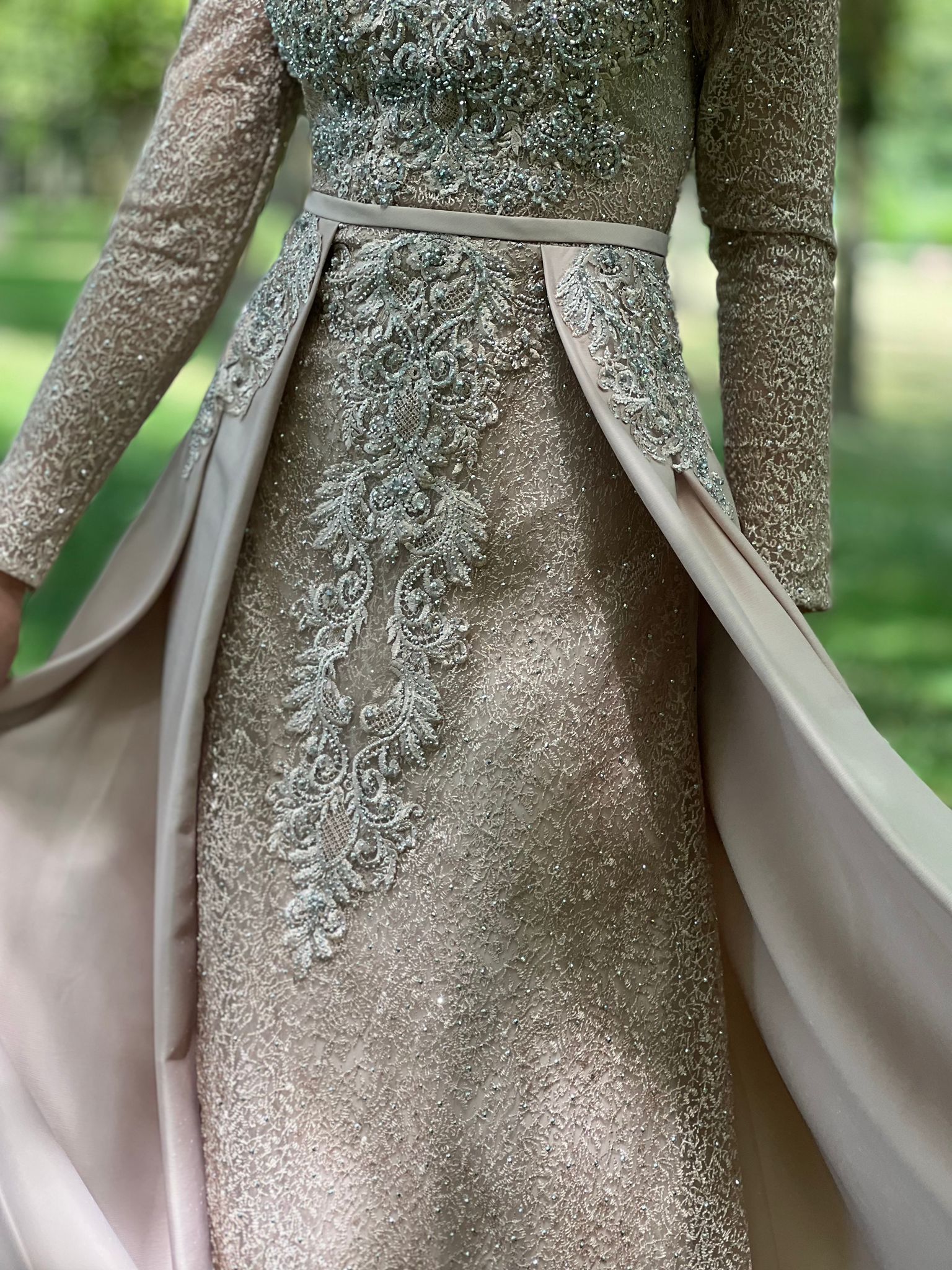 Long dress with overskirt TL-259