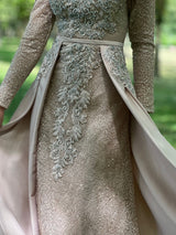 Vestido largo con sobre falda TL-259