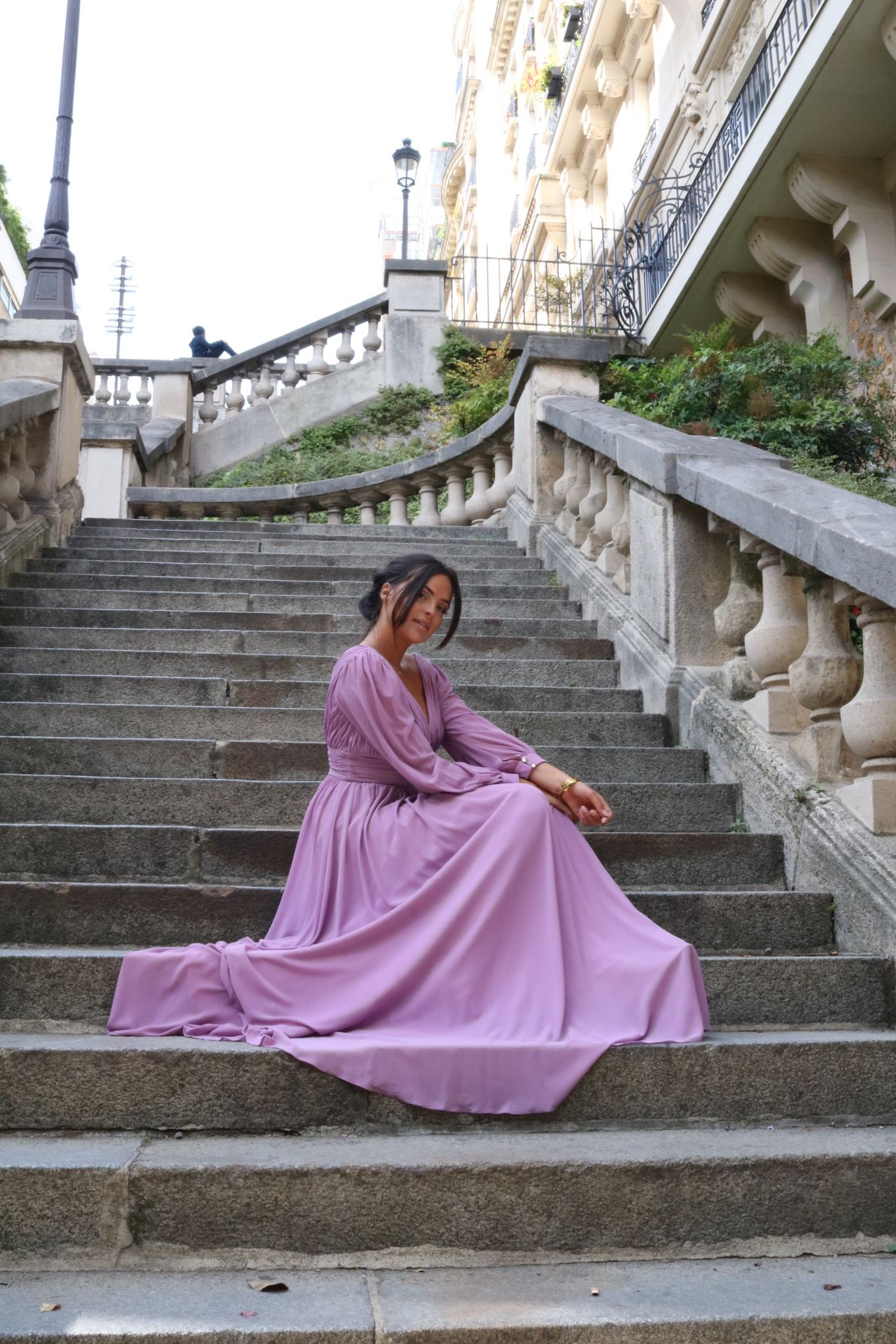 Long dress with sleeves TL-0827