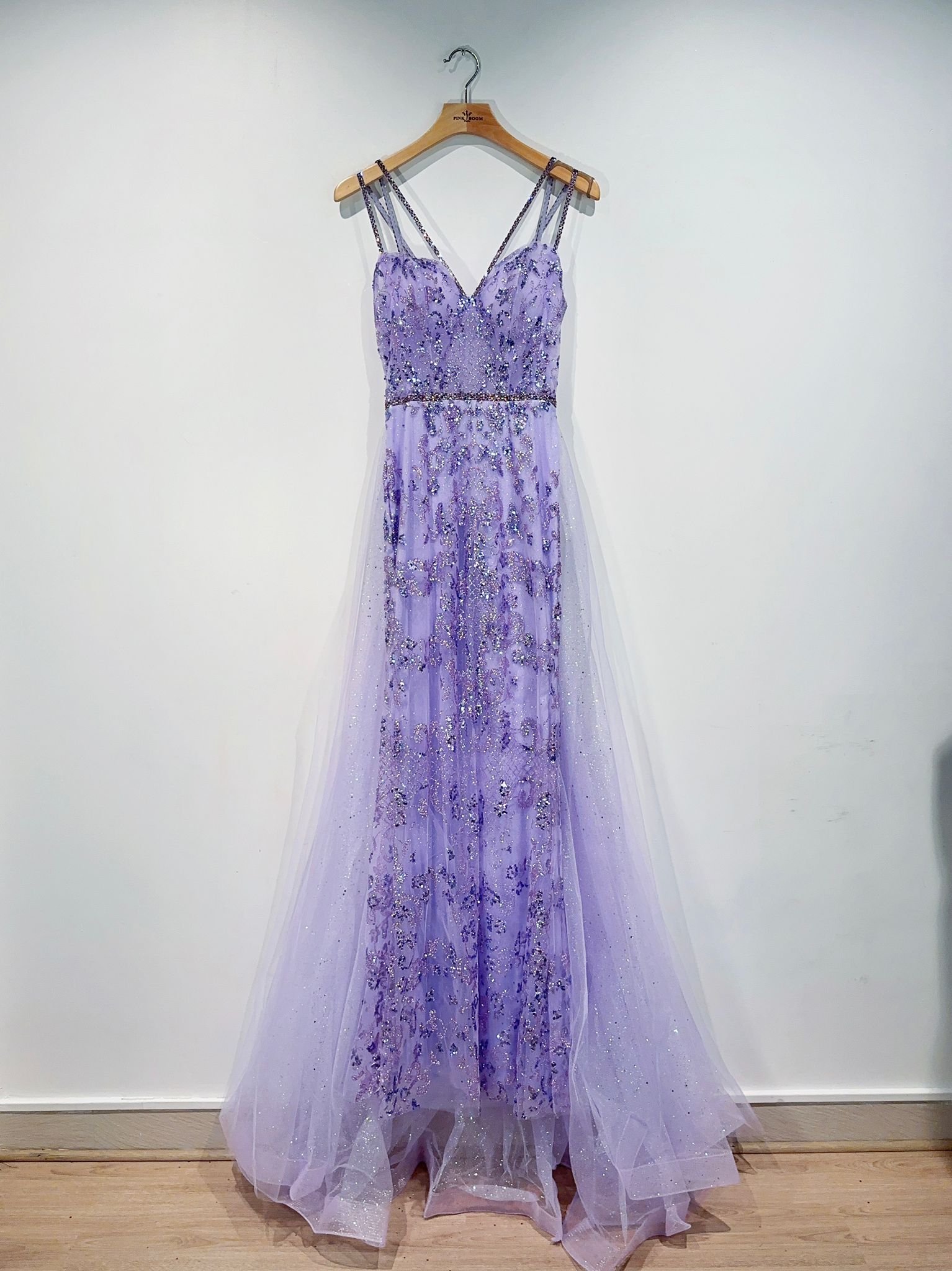 Vestido largo sirena sobre capa YC98031