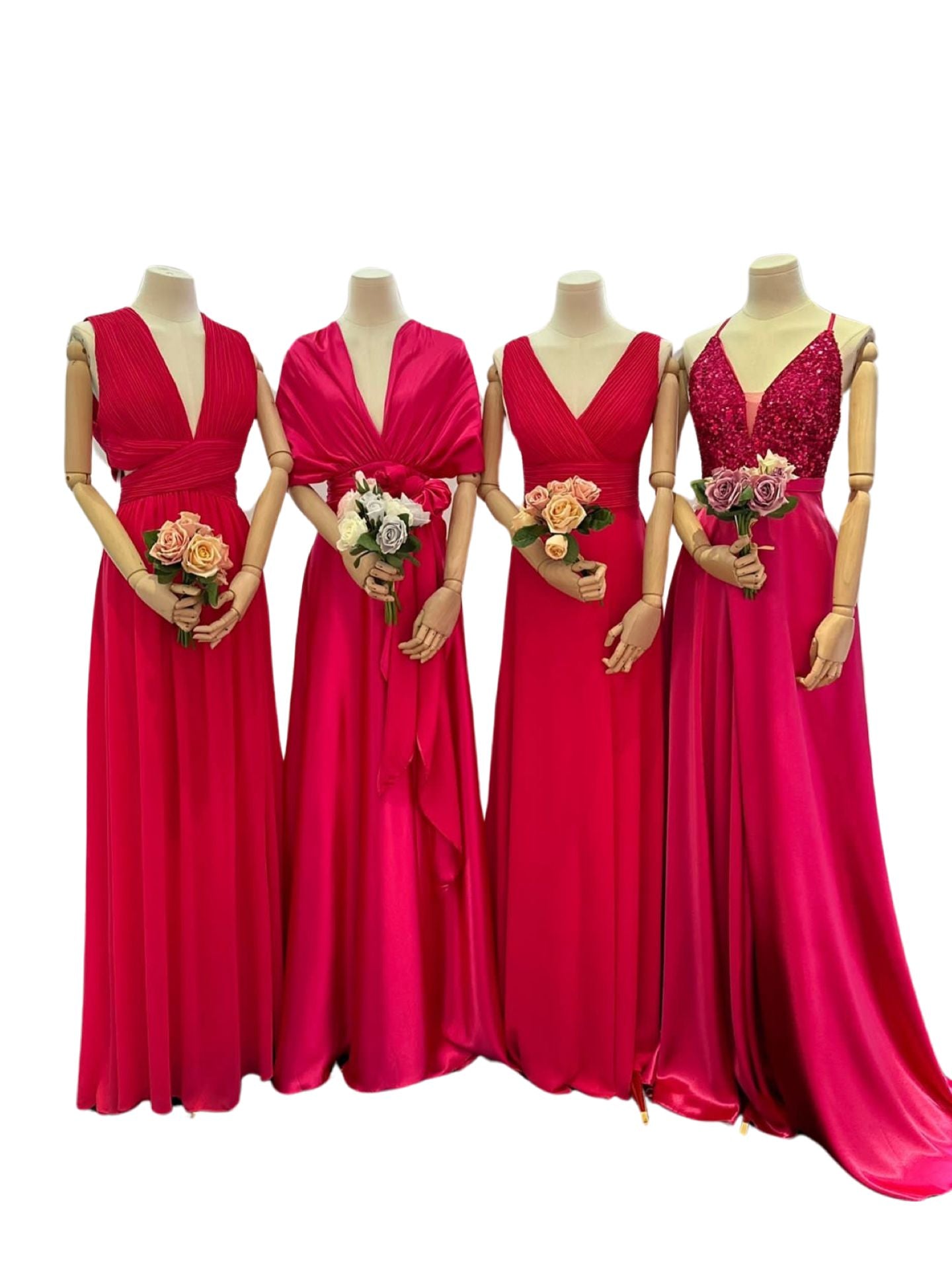 Vestidos dama de honor en fucsia