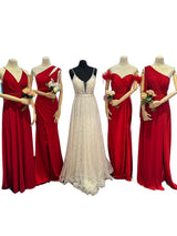 Vestidos dama de honor en Rojo