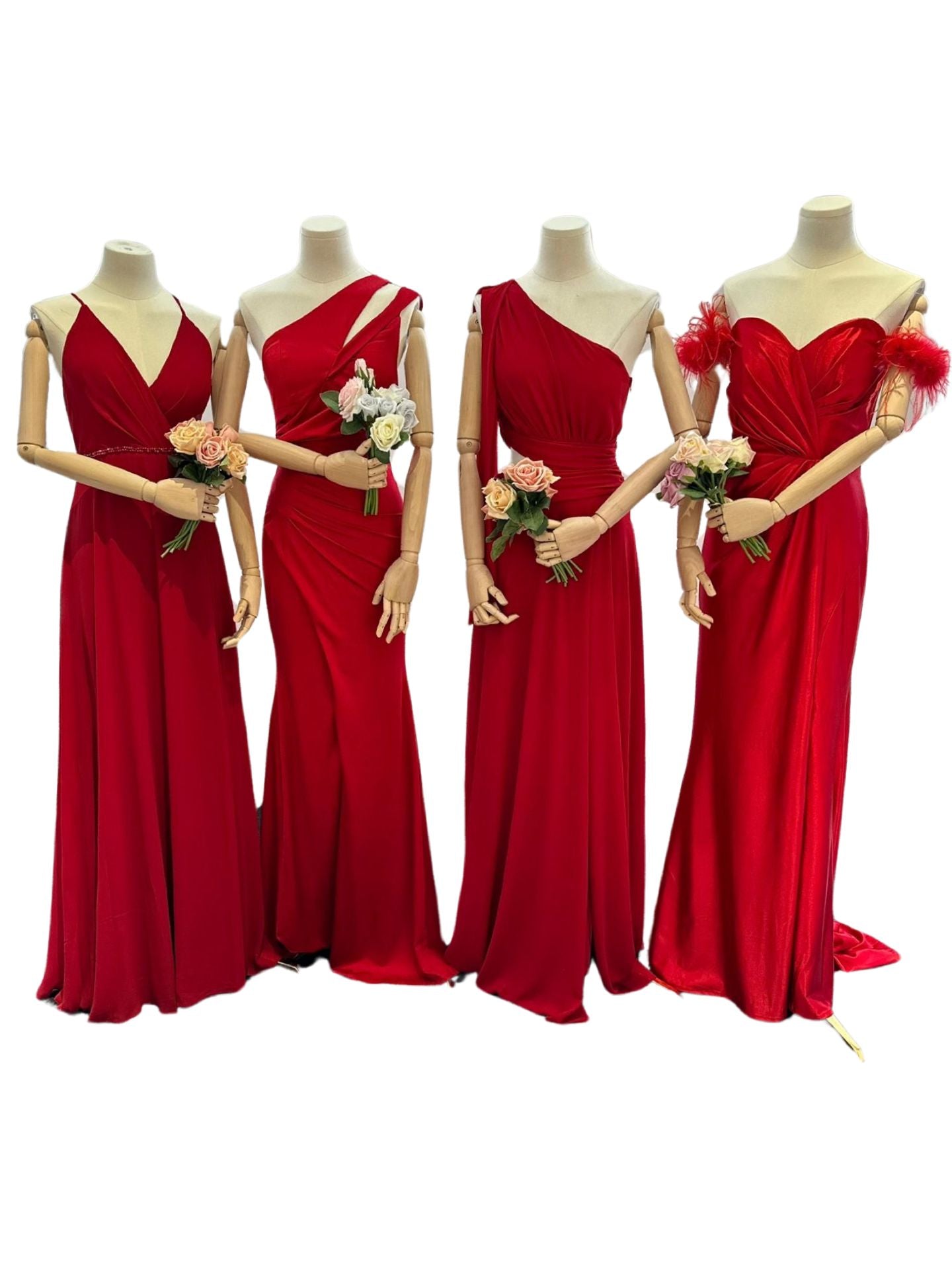 Vestidos dama de honor en Rojo