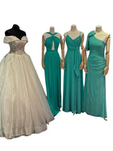 Aquamarine bridesmaid dresses