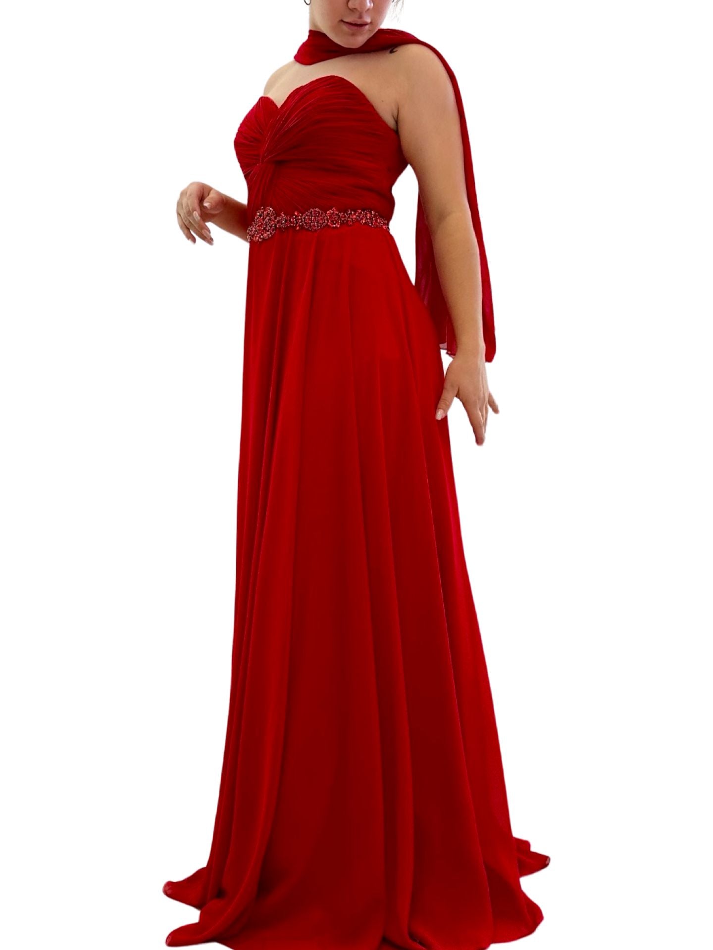 Long dress, strapless 1028