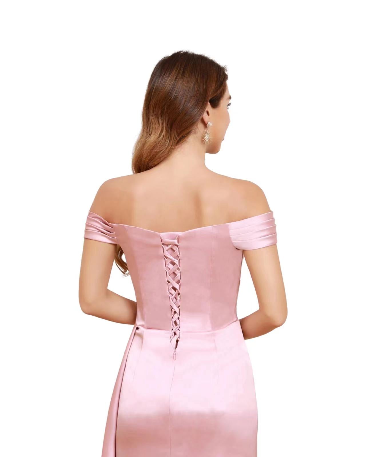 Long satin dress 1752