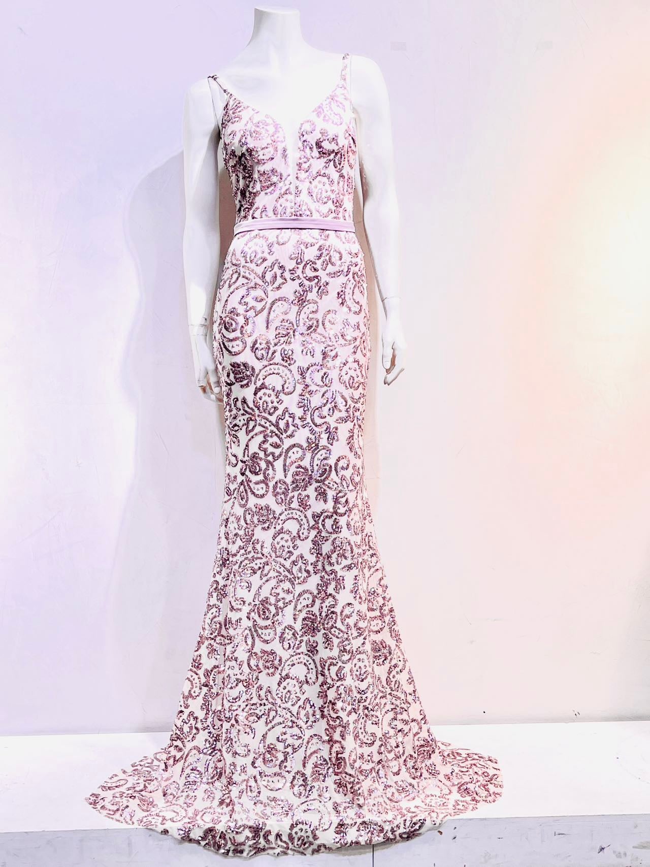 Vestido sirena de lentejuelas 21197