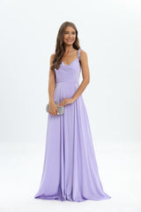 Long satin dress 21288