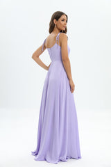 Long satin dress 21288