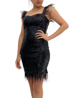 Vestido corto lentejuelas 22053